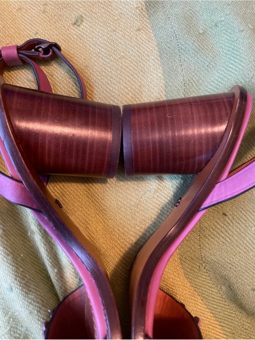 Coach Purple Floral Ankle-Strap Sandals - Picture 8 of 12